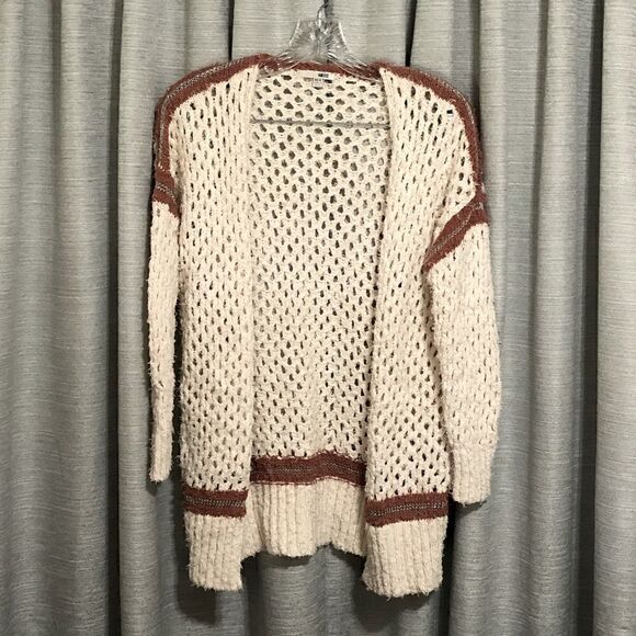 𝅺amuse Society Malita mesh knit open cardigan size XS/S - Picture 7 of 9